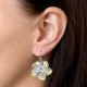 Stříbrné náušnice visací s krystaly Swarovski AB efekt kytička 31130.2 Stříbrné náušnice visací s krystaly Swarovski AB efekt kytička 31130.2