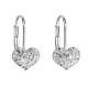 Stříbrné náušnice visací s krystaly Swarovski bílé srdce 31125.1 Stříbrné náušnice visací s krystaly Swarovski bílé srdce 31125.1