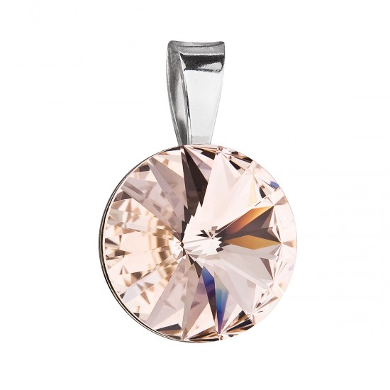 Stříbrný přívěsek s krystaly Swarovski hnědý kulatý-rivoli 34112.3 Stříbrný přívěsek s krystaly Swarovski hnědý kulatý-rivoli 34112.3