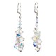Stříbrné náušnice visací s krystaly Swarovski AB efekt hrozen 31182.2 Stříbrné náušnice visací s krystaly Swarovski AB efekt hrozen 31182.2