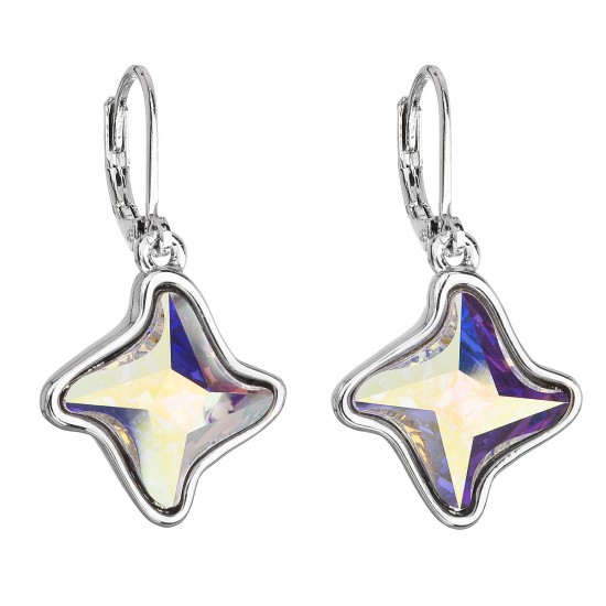 Náušnice bižuterie se Swarovski krystaly AB efekt hvězdička 51055.2 Náušnice bižuterie se Swarovski krystaly AB efekt hvězdička 51055.2