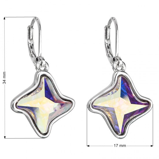 Náušnice bižuterie se Swarovski krystaly AB efekt hvězdička 51055.2 Náušnice bižuterie se Swarovski krystaly AB efekt hvězdička 51055.2