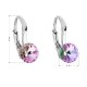 Stříbrné náušnice visací s krystaly Swarovski fialové kulaté 31230.5 Stříbrné náušnice visací s krystaly Swarovski fialové kulaté 31230.5