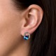 Stříbrné náušnice pecka s krystaly Swarovski modré kulaté 31239.5 Stříbrné náušnice pecka s krystaly Swarovski modré kulaté 31239.5