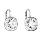 Stříbrné náušnice visací s krystaly Swarovski bílý čtverec 31241.1 Stříbrné náušnice visací s krystaly Swarovski bílý čtverec 31241.1