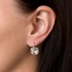 Stříbrné náušnice visací s krystaly Swarovski bílý čtverec 31241.1 Stříbrné náušnice visací s krystaly Swarovski bílý čtverec 31241.1