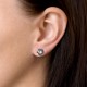 Stříbrné náušnice pecka s krystaly Swarovski bílá kytička 31255.1 Stříbrné náušnice pecka s krystaly Swarovski bílá kytička 31255.1