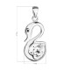 Stříbrný přívěsek s krystalem Swarovski bílá labuť 34237.1 Stříbrný přívěsek s krystalem Swarovski bílá labuť 34237.1