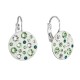 Náušnice bižuterie se Swarovski krystaly zelené kulaté 51034.3 Náušnice bižuterie se Swarovski krystaly zelené kulaté 51034.3