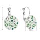 Náušnice bižuterie se Swarovski krystaly zelené kulaté 51034.3 Náušnice bižuterie se Swarovski krystaly zelené kulaté 51034.3