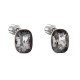 Stříbrné náušnice pecka s krystaly Swarovski černý obdélník 31279.5 Stříbrné náušnice pecka s krystaly Swarovski černý obdélník 31279.5