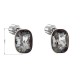 Stříbrné náušnice pecka s krystaly Swarovski černý obdélník 31279.5 Stříbrné náušnice pecka s krystaly Swarovski černý obdélník 31279.5