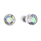 Stříbrné náušnice pecka s krystaly Swarovski zelené kulaté 31113.5 Stříbrné náušnice pecka s krystaly Swarovski zelené kulaté 31113.5