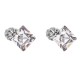 Stříbrné náušnice pecka s krystaly Swarovski šedý čtverec 31065.3 Stříbrné náušnice pecka s krystaly Swarovski šedý čtverec 31065.3