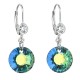 Stříbrné náušnice visací s krystaly Swarovski zelené kulaté 31211.5 sahara Stříbrné náušnice visací s krystaly Swarovski zelené kulaté 31211.5 sahara