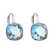 Stříbrné náušnice visací s krystaly Swarovski modrý čtverec 31241.3 light sapphire shimmer Stříbrné náušnice visací s krystaly Swarovski modrý čtverec 31241.3 light sapphire shimmer