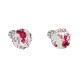 Stříbrné náušnice pecka s krystaly Swarovski mix barev kulaté 31336.3 sweet love Stříbrné náušnice pecka s krystaly Swarovski mix barev kulaté 31336.3 sweet love