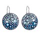 Stříbrné náušnice visací s krystaly Swarovski modré kulaté 31161.3 blue style Stříbrné náušnice visací s krystaly Swarovski modré kulaté 31161.3 blue style