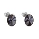 Stříbrné náušnice pecka s krystaly Swarovski černý ovál 31274.3 Stříbrné náušnice pecka s krystaly Swarovski černý ovál 31274.3