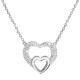 Stříbrný náhrdelník s krystaly Swarovski bílé srdce 32032.1 Stříbrný náhrdelník s krystaly Swarovski bílé srdce 32032.1