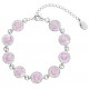 Stříbrný náramek se syntetickým opálem a krystaly Swarovski růžový 33105.1 Stříbrný náramek se syntetickým opálem a krystaly Swarovski růžový 33105.1