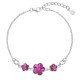 Stříbrný náramek se Swarovski krystaly růžová kytička 33112.3 fuchsia Stříbrný náramek se Swarovski krystaly růžová kytička 33112.3 fuchsia