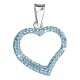 Stříbrný přívěsek s krystaly Swarovski modré srdce 34093.3 Stříbrný přívěsek s krystaly Swarovski modré srdce 34093.3