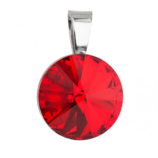 Stříbrný přívěsek s krystaly Swarovski červený kulatý-rivoli 34112.3 Stříbrný přívěsek s krystaly Swarovski červený kulatý-rivoli 34112.3