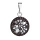 Stříbrný přívěsek s krystaly Swarovski černý kulatý 34225.5 hematite Stříbrný přívěsek s krystaly Swarovski černý kulatý 34225.5 hematite