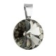 Stříbrný přívěsek s krystaly Swarovski šedý kulatý-rivoli 34112.3 Stříbrný přívěsek s krystaly Swarovski šedý kulatý-rivoli 34112.3