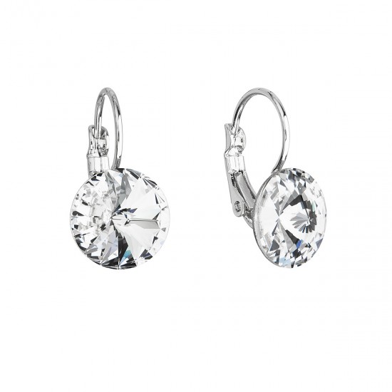 Náušnice bižuterie se Swarovski krystaly bílé kulaté 51002.1 Náušnice bižuterie se Swarovski krystaly bílé kulaté 51002.1