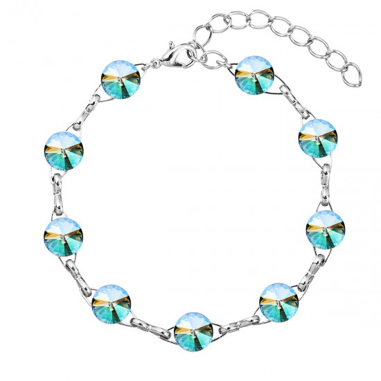 Náramek bižuterie se Swarovski krystaly zelený fialový 53001.5 Náramek bižuterie se Swarovski krystaly zelený fialový 53001.5