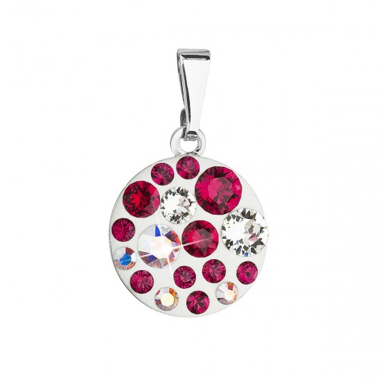 Přívěsek bižuterie se Swarovski krystaly červený kulatý 54023.3 Přívěsek bižuterie se Swarovski krystaly červený kulatý 54023.3