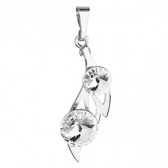 Přívěsek bižuterie se Swarovski krystaly bílé podlouhlý 54038.1 Přívěsek bižuterie se Swarovski krystaly bílé podlouhlý 54038.1