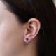 Stříbrné náušnice pecky s krystaly Swarovski modrá kostička 71067.3 Stříbrné náušnice pecky s krystaly Swarovski modrá kostička 71067.3
