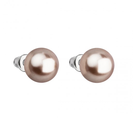 Náušnice bižuterie se Swarovski perlou hnědé kulaté 71070.3 Náušnice bižuterie se Swarovski perlou hnědé kulaté 71070.3