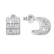 Stříbrné náušnice visací s krystaly Swarovski bílý půlkruh 71077.1 Stříbrné náušnice visací s krystaly Swarovski bílý půlkruh 71077.1