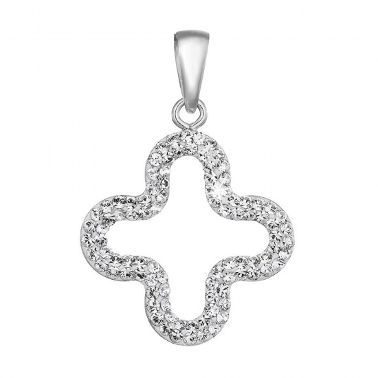 Stříbrný přívěsek s krystaly Swarovski v bílé barvě 74071.1 Stříbrný přívěsek s krystaly Swarovski v bílé barvě 74071.1