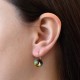 Stříbrné náušnice visací s krystaly Swarovski kulaté zelené 71087.3 Stříbrné náušnice visací s krystaly Swarovski kulaté zelené 71087.3