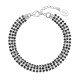 Stříbrný náramek černý se Swarovski krystaly 73033.5 Stříbrný náramek černý se Swarovski krystaly 73033.5
