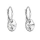 Stříbrné náušnice visací s krystaly Swarovski bílý ovál 31276.1 Stříbrné náušnice visací s krystaly Swarovski bílý ovál 31276.1
