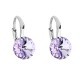 Stříbrné náušnice visací s krystaly Swarovski fialové kulaté 31229.3 violet Stříbrné náušnice visací s krystaly Swarovski fialové kulaté 31229.3 violet