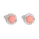 Stříbrné náušnice pecky se syntetickým opálem a krystaly Swarovski oranžové kulaté 31317.1 Stříbrné náušnice pecky se syntetickým opálem a krystaly Swarovski oranžové kulaté 31317.1