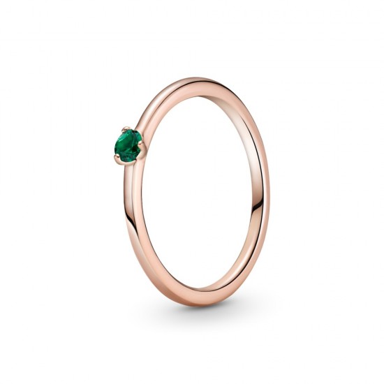 Zelený solitérní prsten