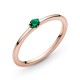 Zelený solitérní prsten
