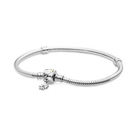 Ag925/1000, Hadovitý řetízkový náramek Pandora Moments Spona se sedmikráskou Ag925/1000, Hadovitý řetízkový náramek Pandora Moments Spona se sedmikráskou